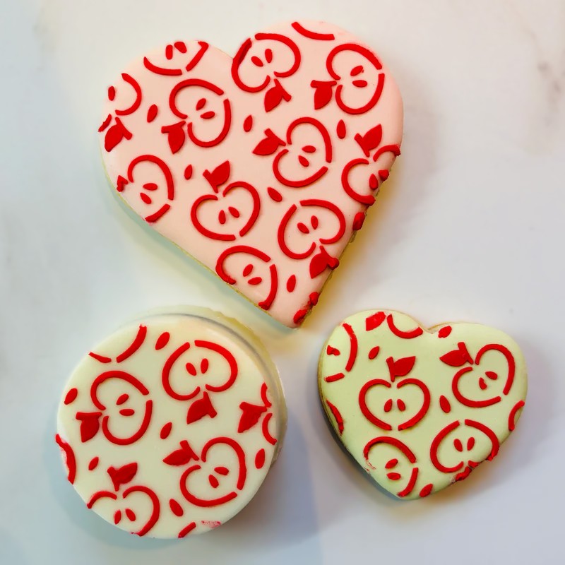 Apple Hearts Stencil Set