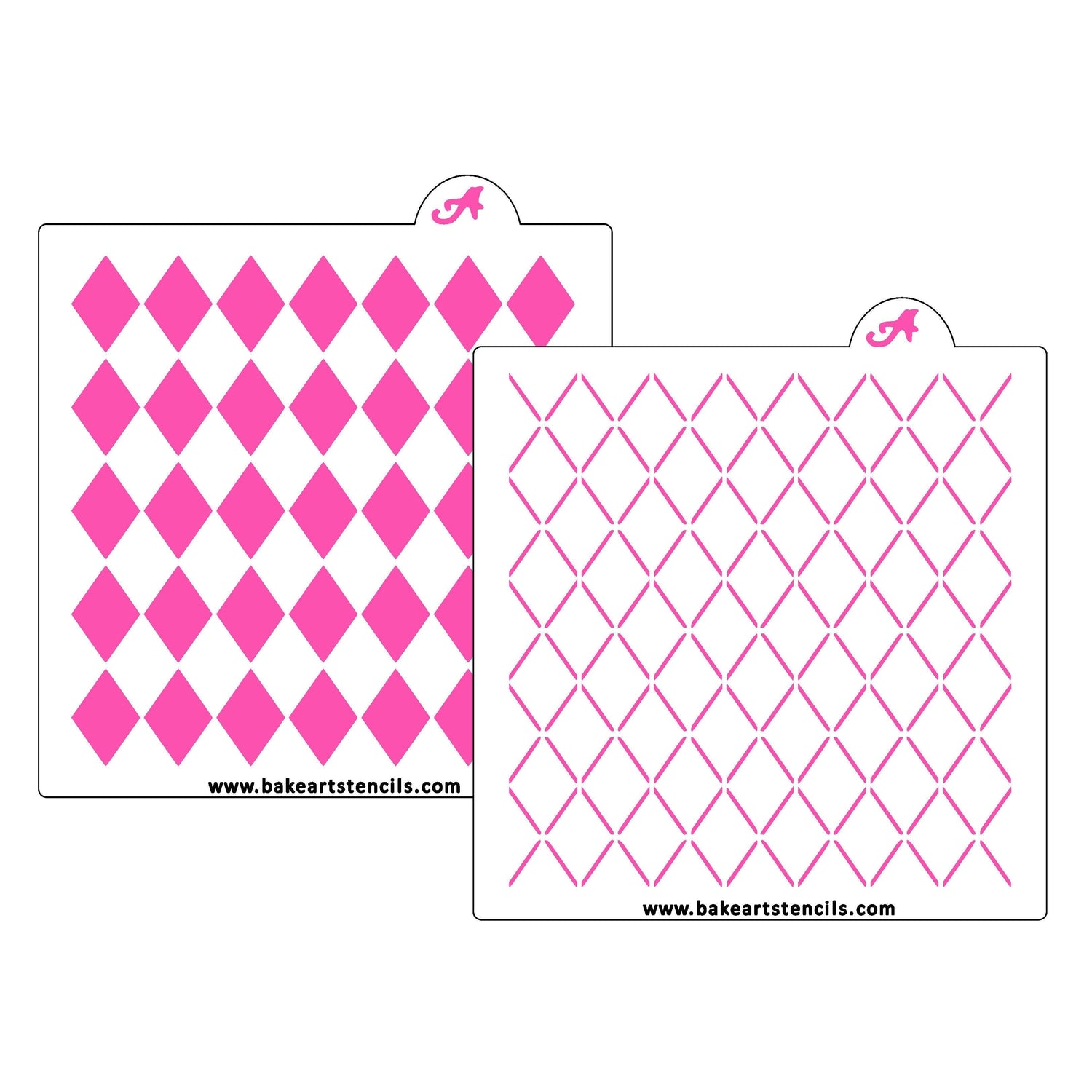 Argyle Cookie Stencil Set