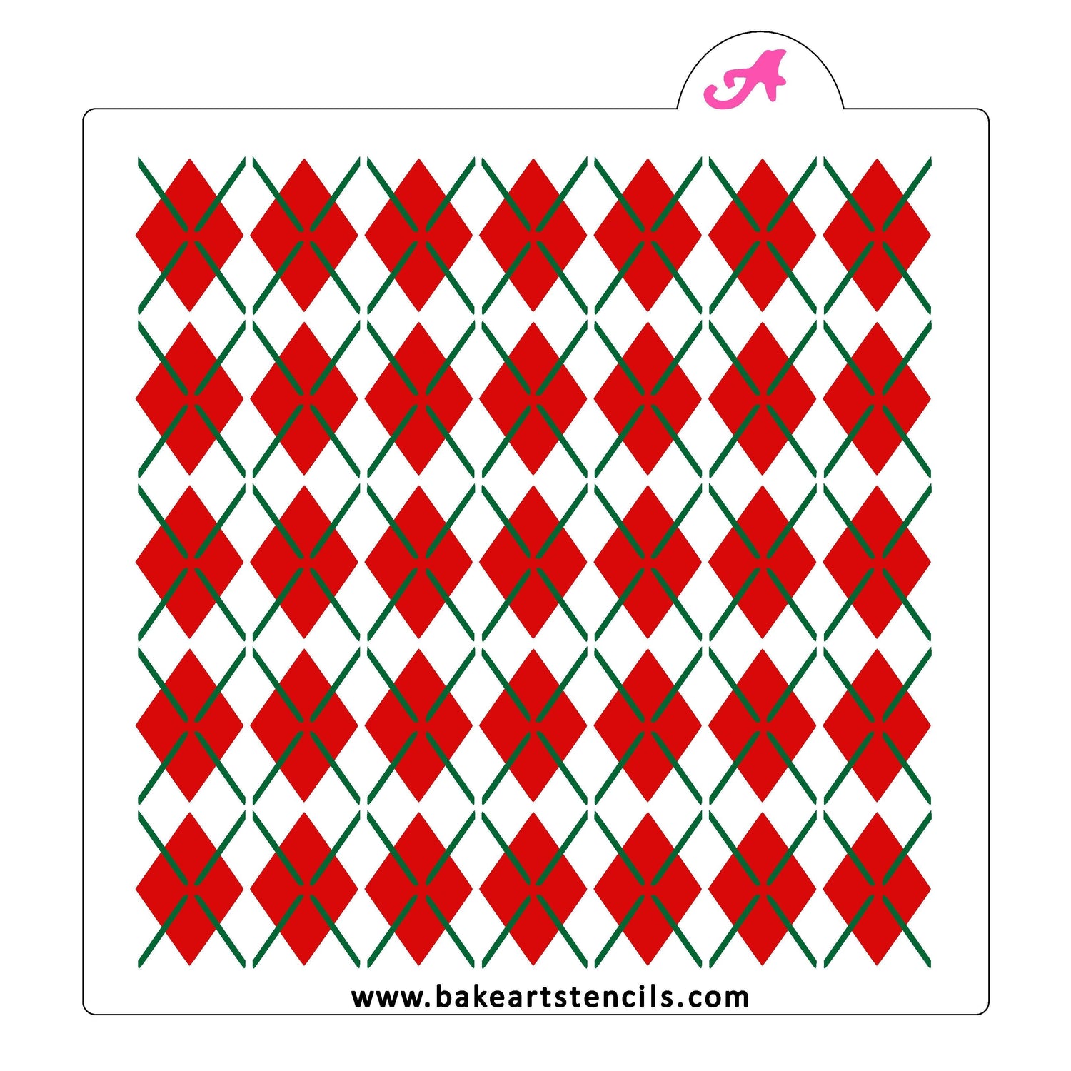 Argyle Cookie Stencil Set