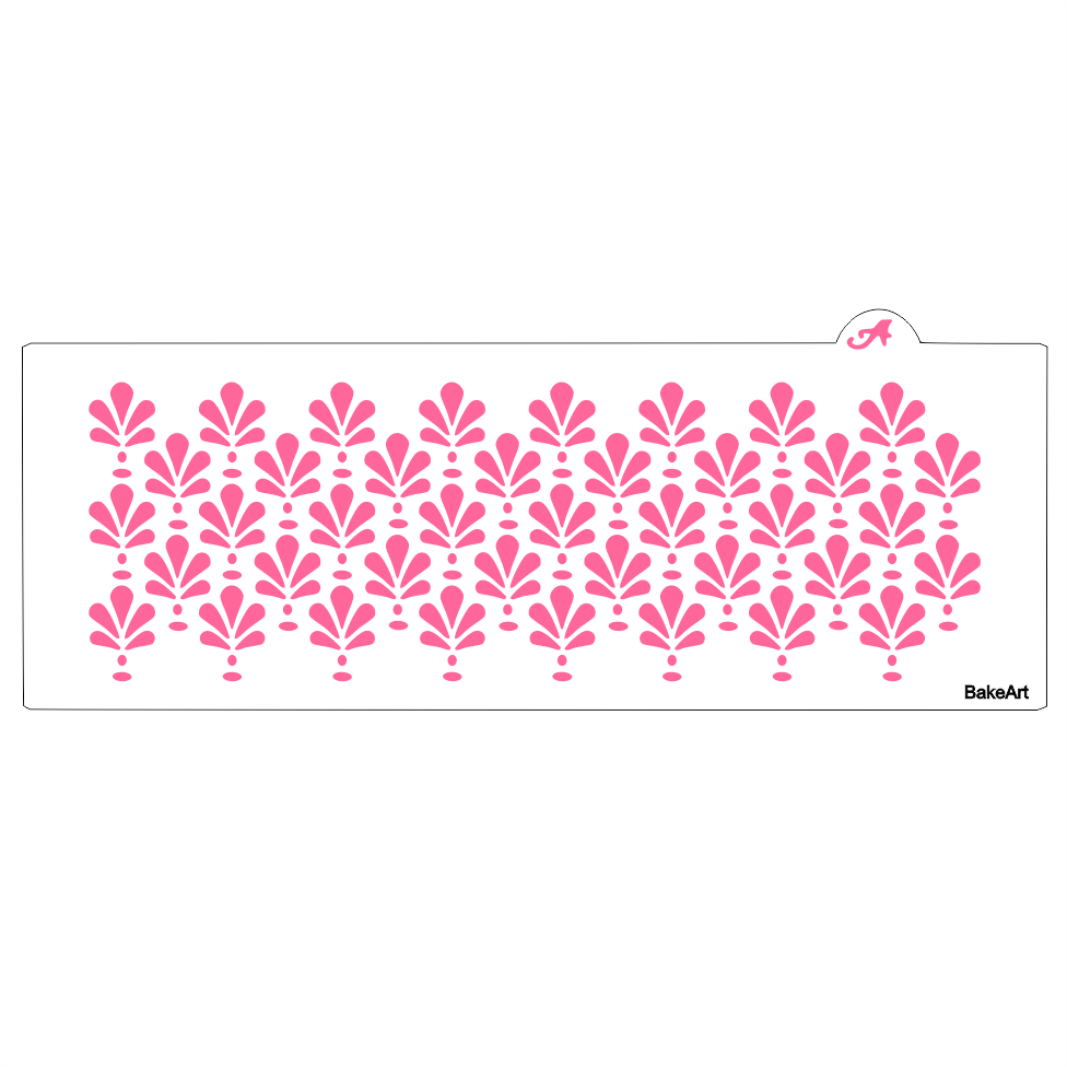 Art Deco Leaf Cake Stencil