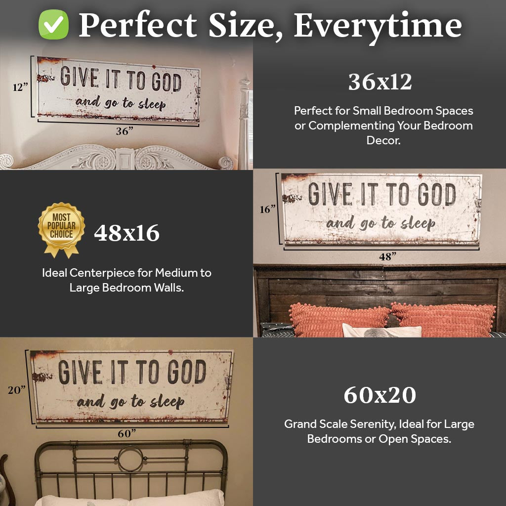 Give It to God and Go to Sleep β Rustic Christian Wall Art for Peaceful Nights