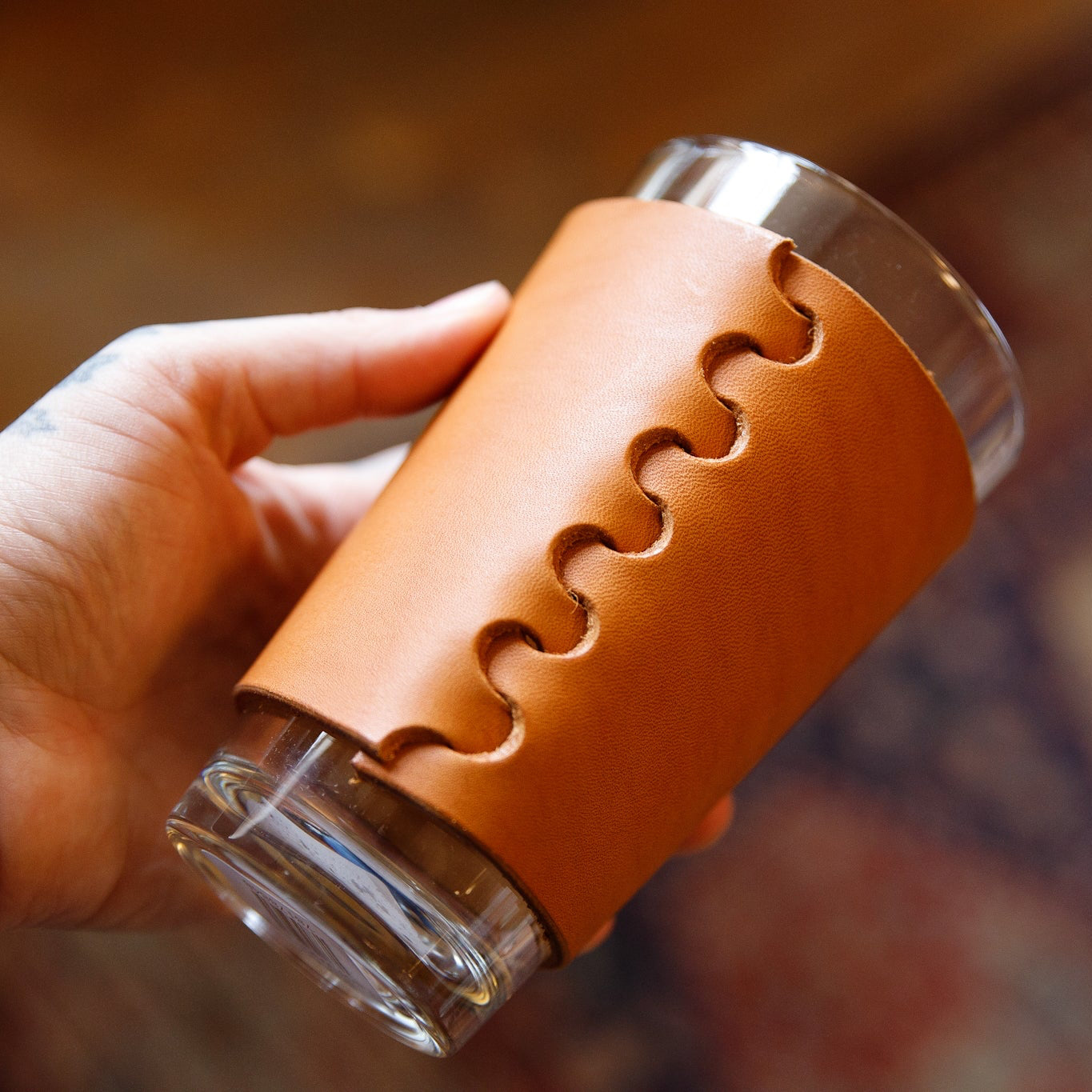 Leather Pint Glass - USA Made