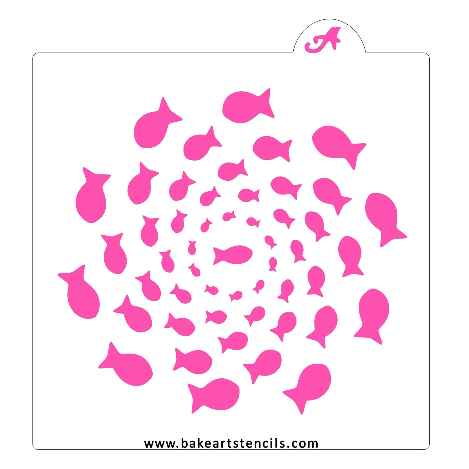 Bait Ball Fish Stencil