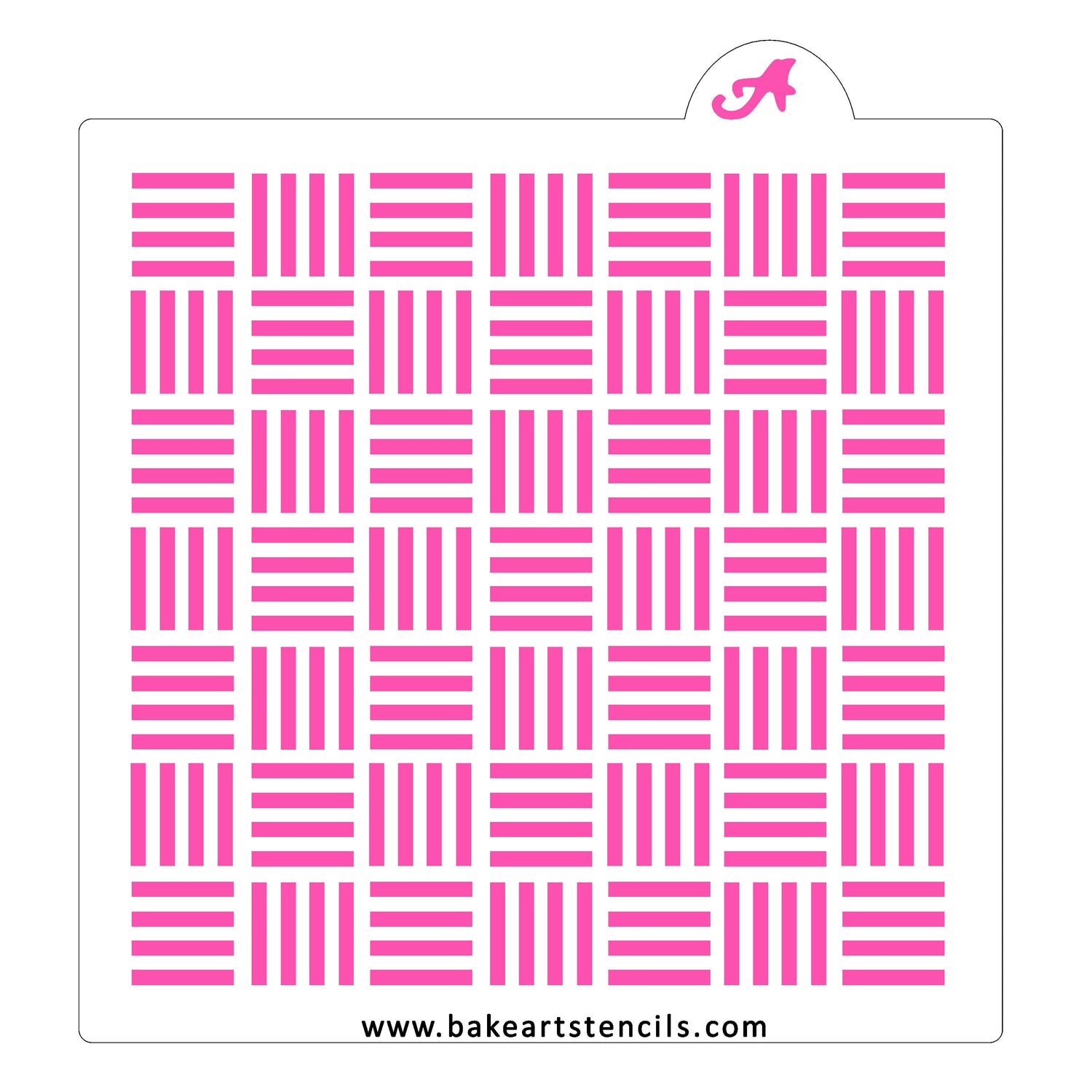 Basketweave Cookie Stencil