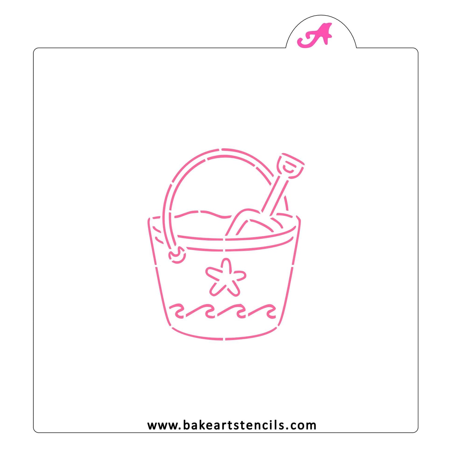 Beach Bucket PYO Cookie Stencil