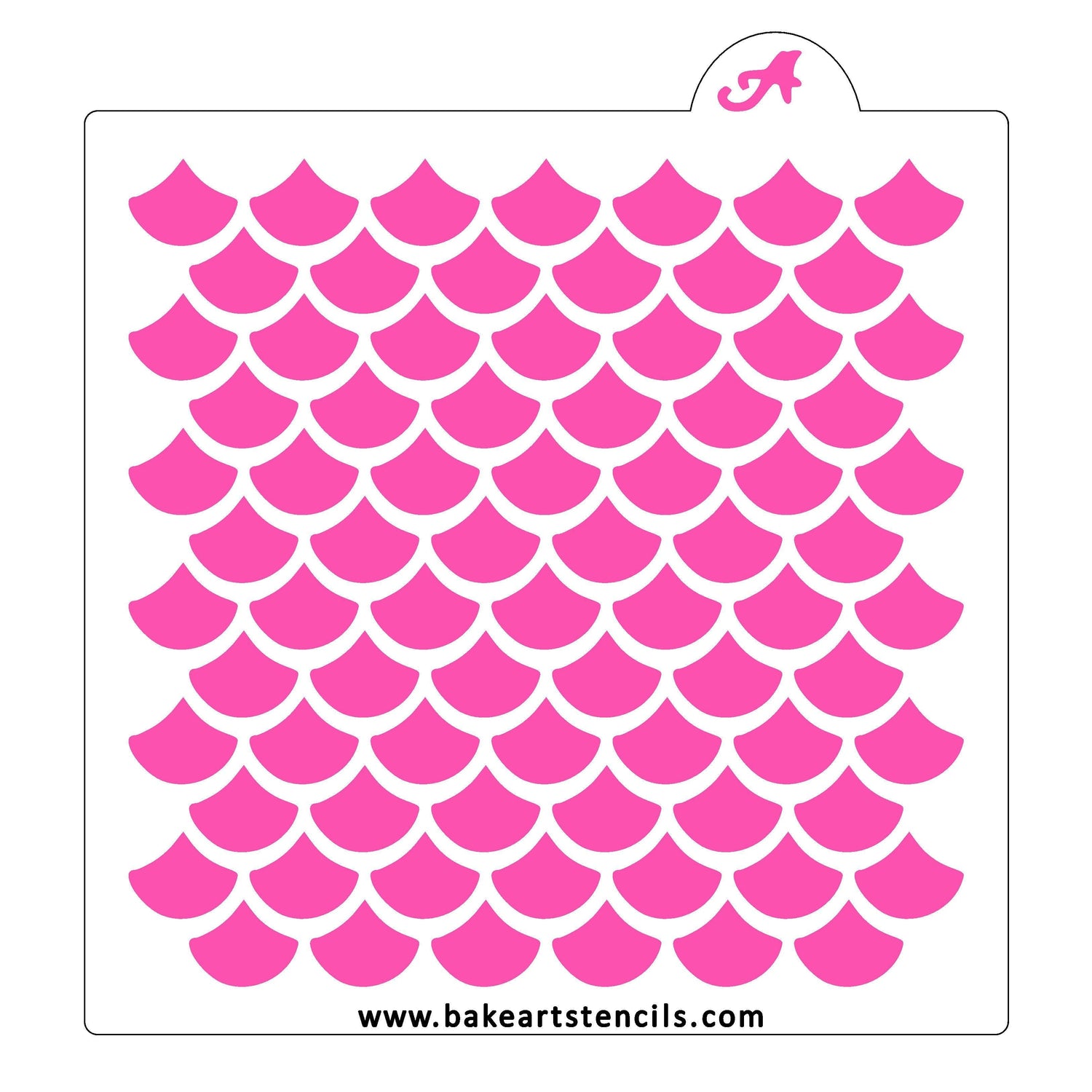 Big Fish Scales Cookie Stencil