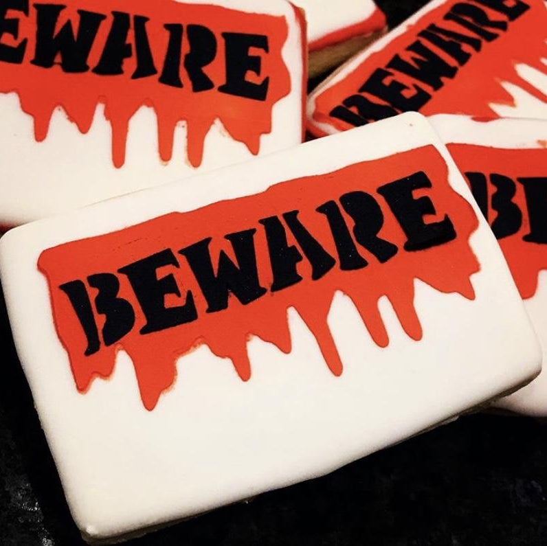 Bloody Beware Cookie Stencil