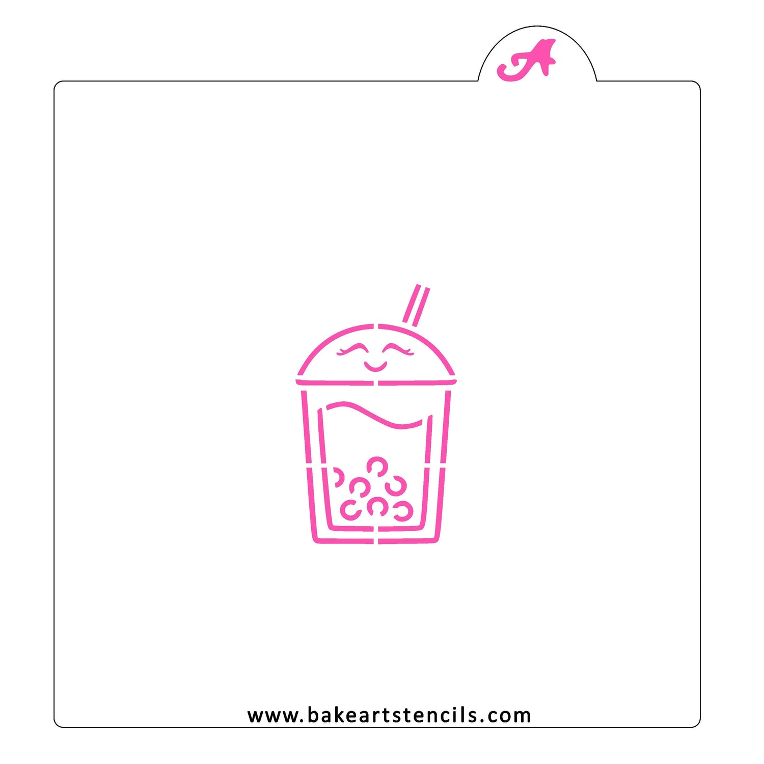 Boba Tea PYO Cookie Stencil