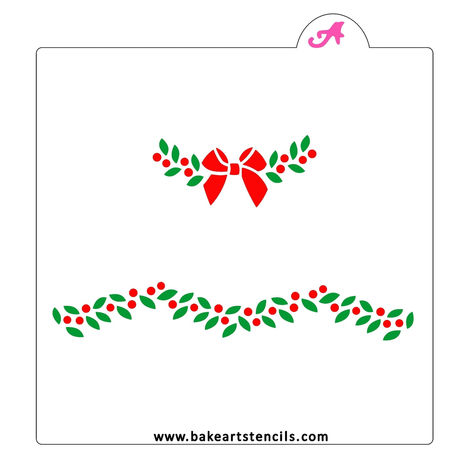 Boughs of Holly Stencil