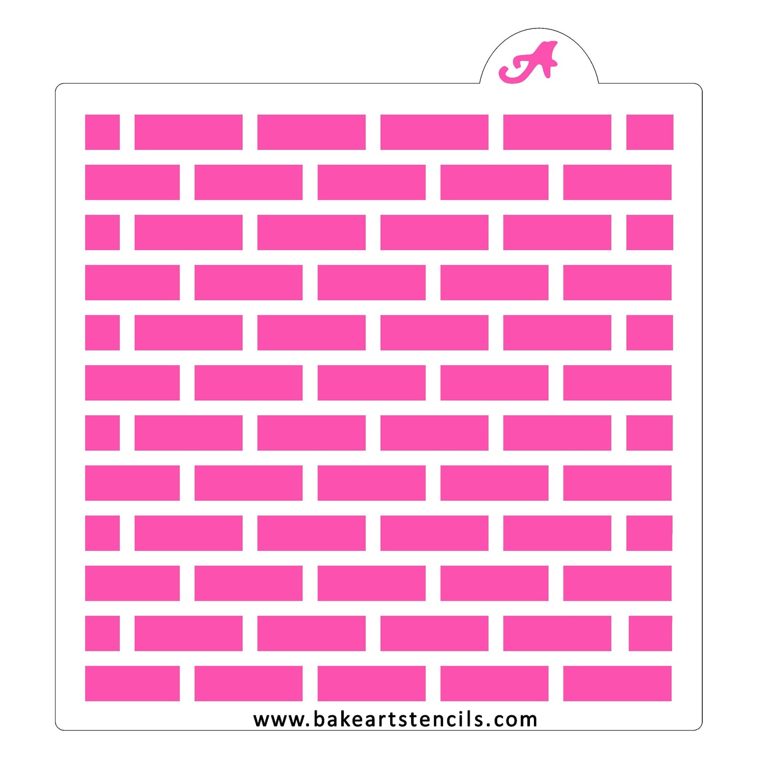 Brick Wall Cookie Stencil