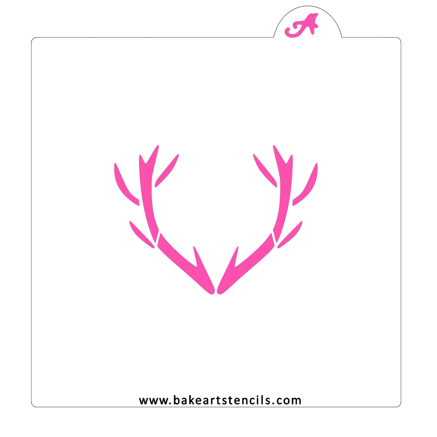 Buck Antlers Stencil