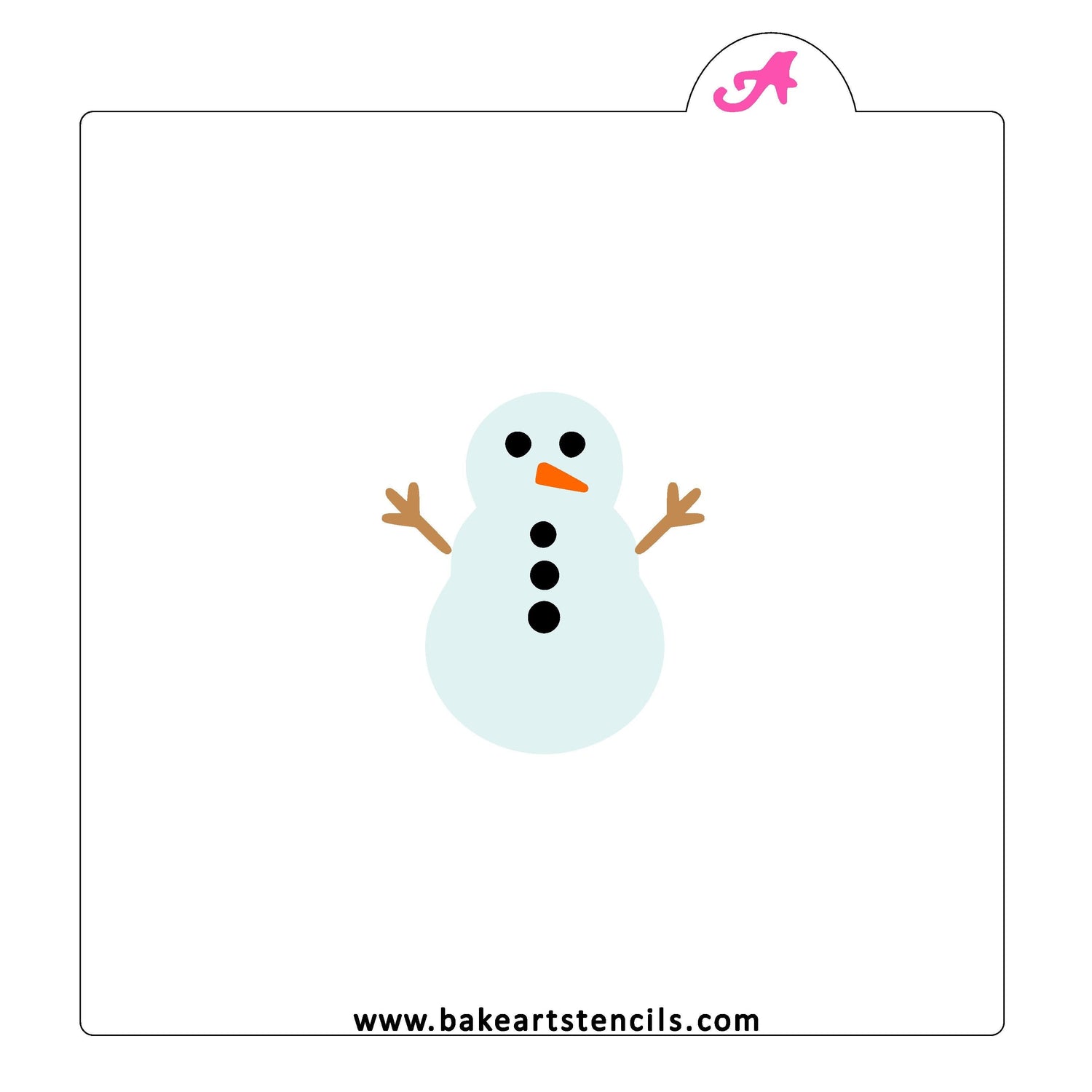 Build a Snowman Stencil