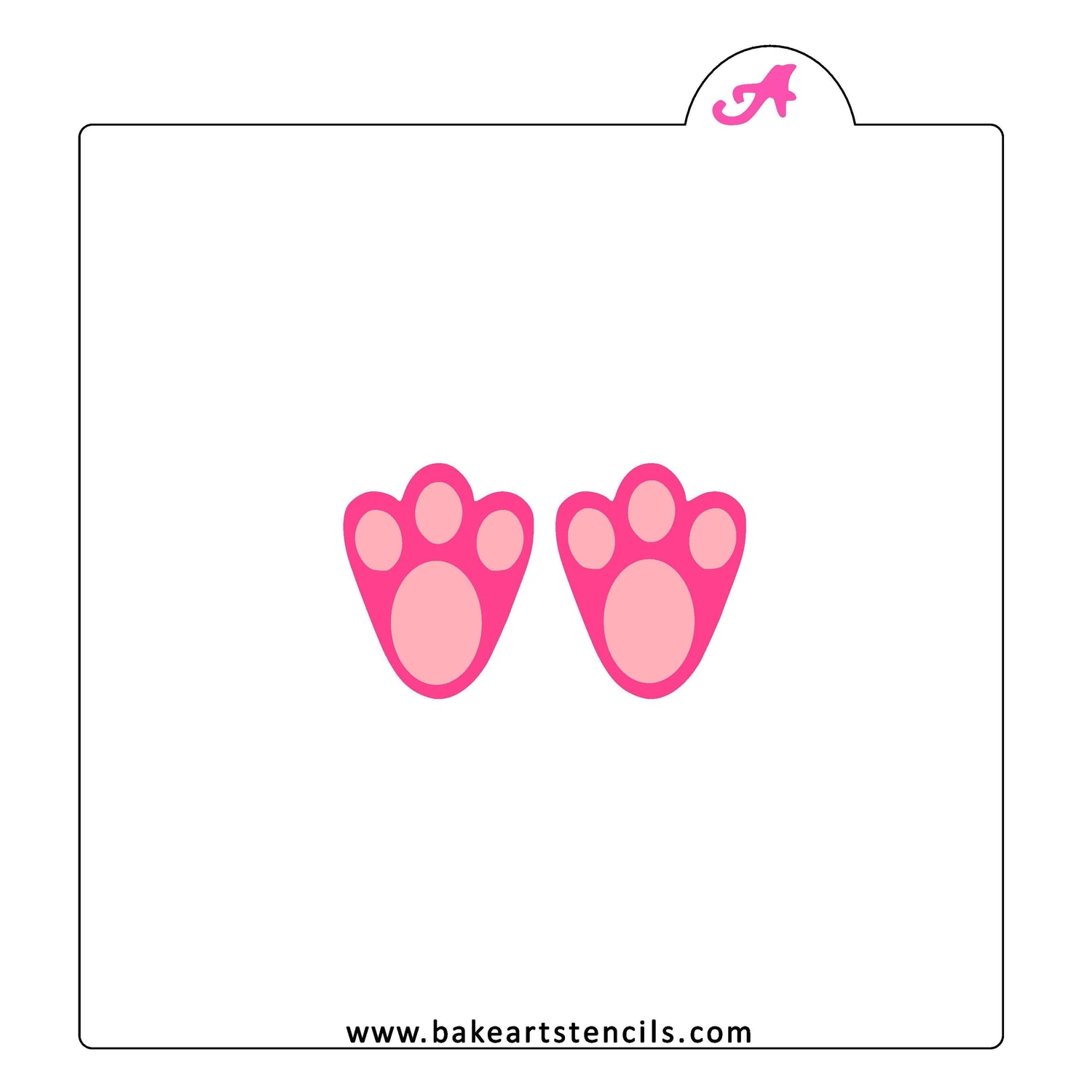 Bunny Footprints Stencil