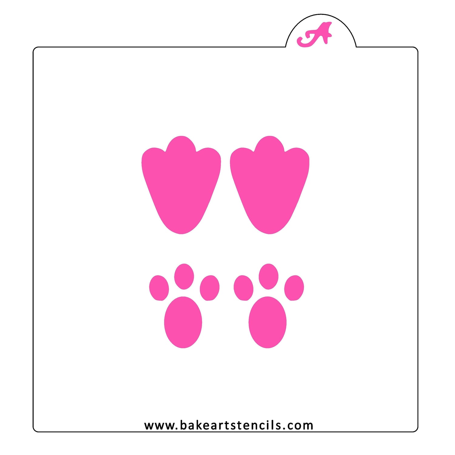 Bunny Footprints Stencil