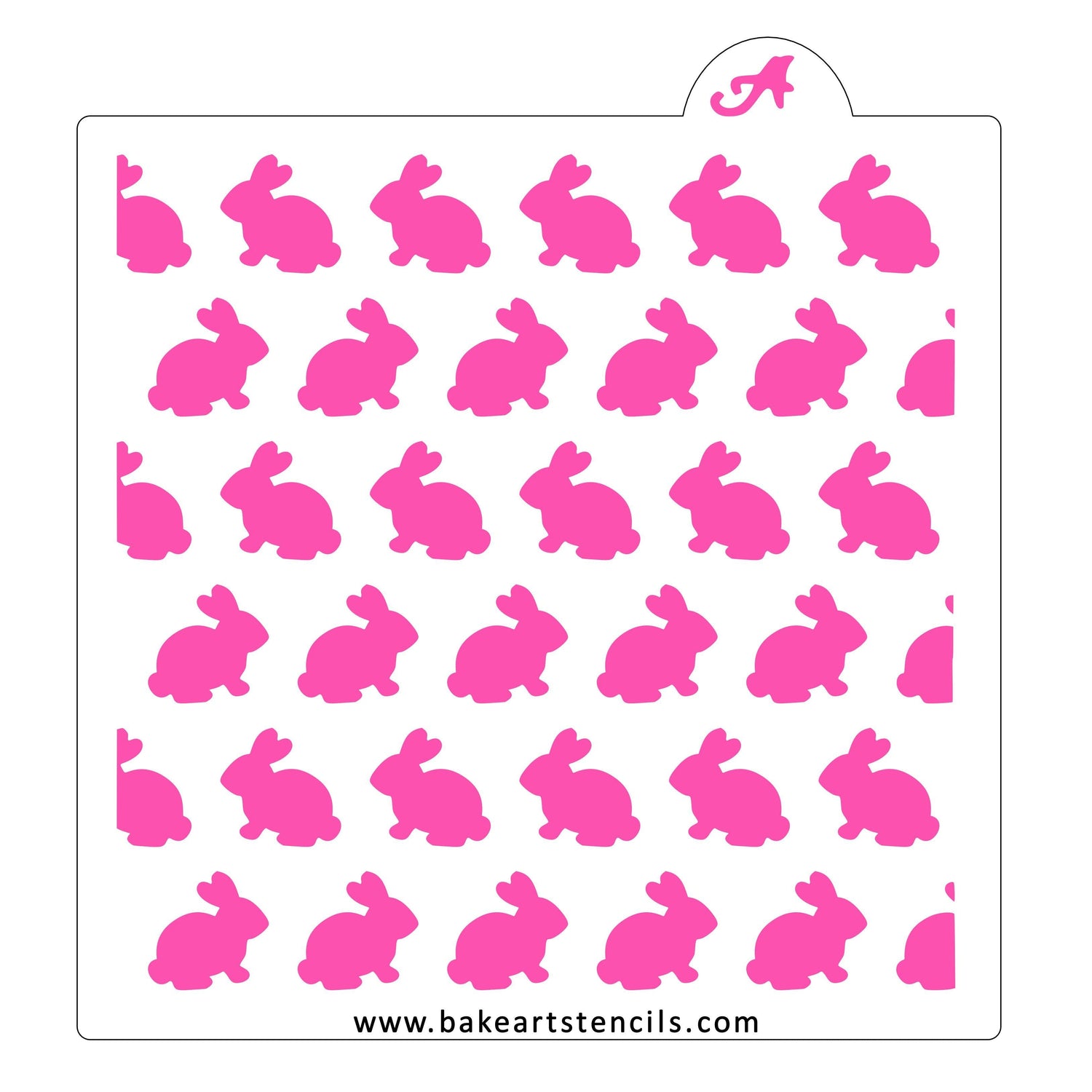 Bunny Hop Cookie Stencil
