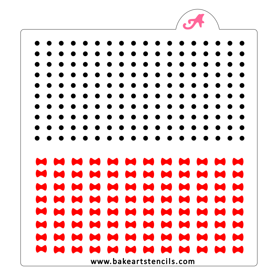 Buttons and Bows Sprinkles Stencil