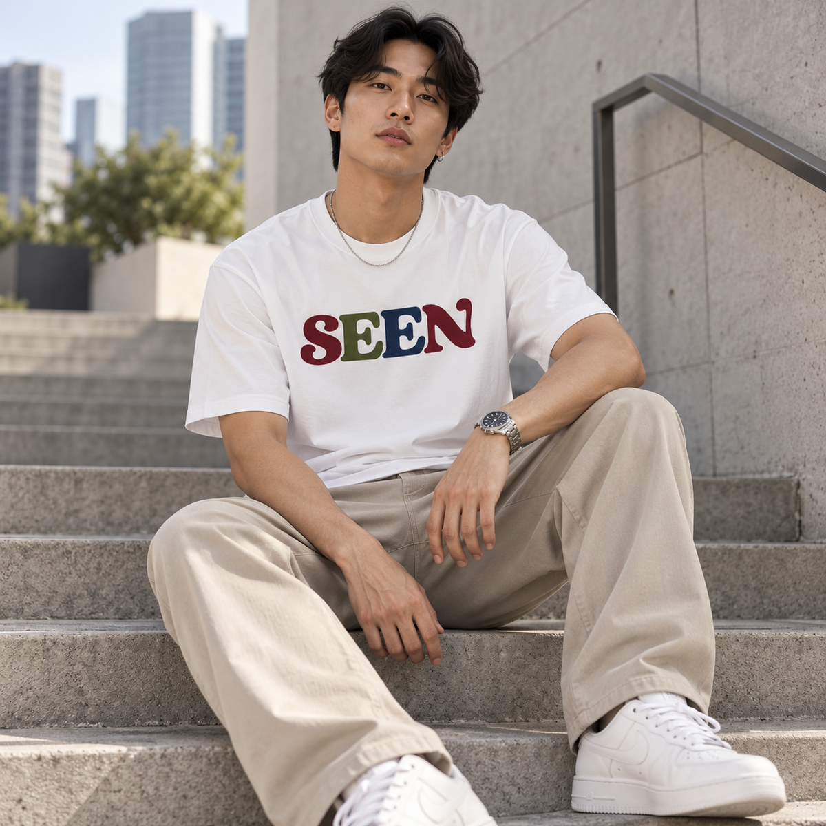 SEEN Heavyweight Colorblock Graphic Tee