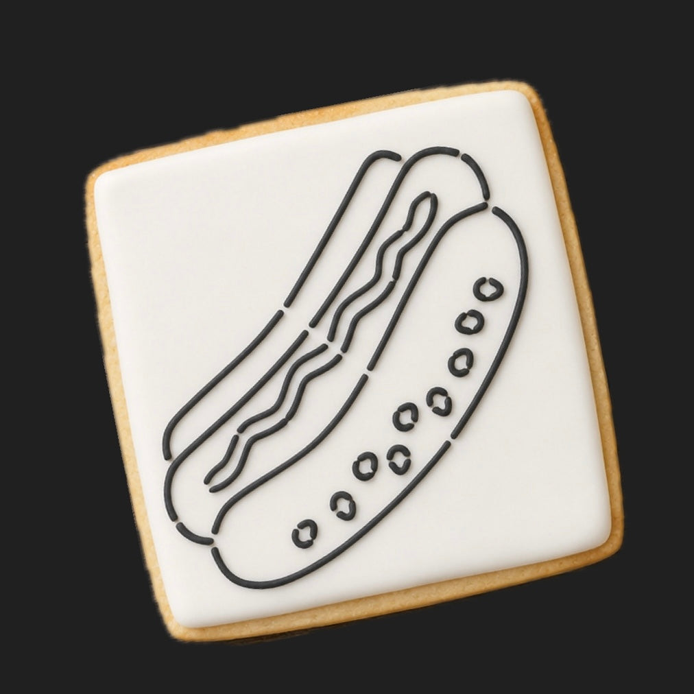 Hot Dog PYO Cookie Stencil