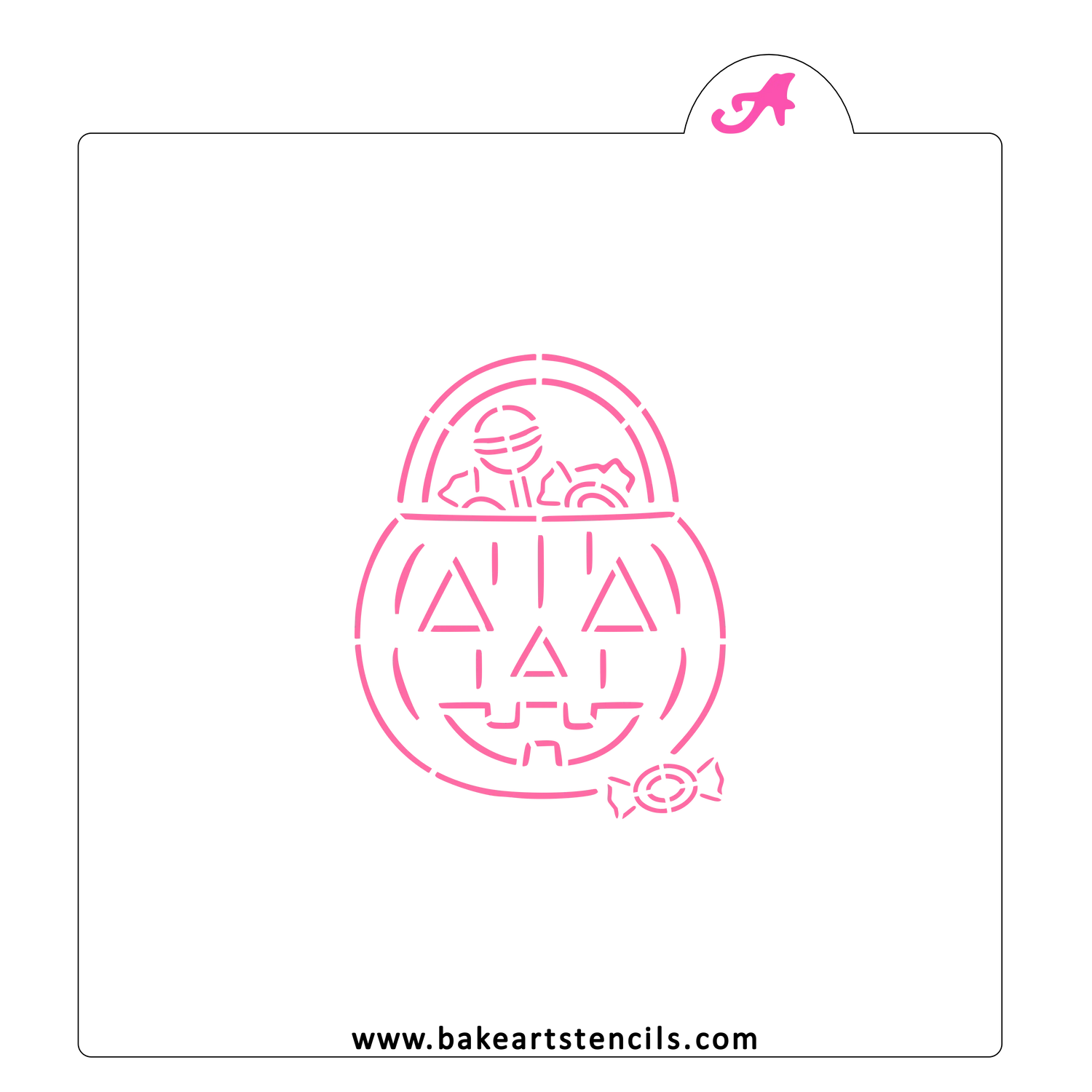 Candy Pumpkin PYO Cookie Stencil