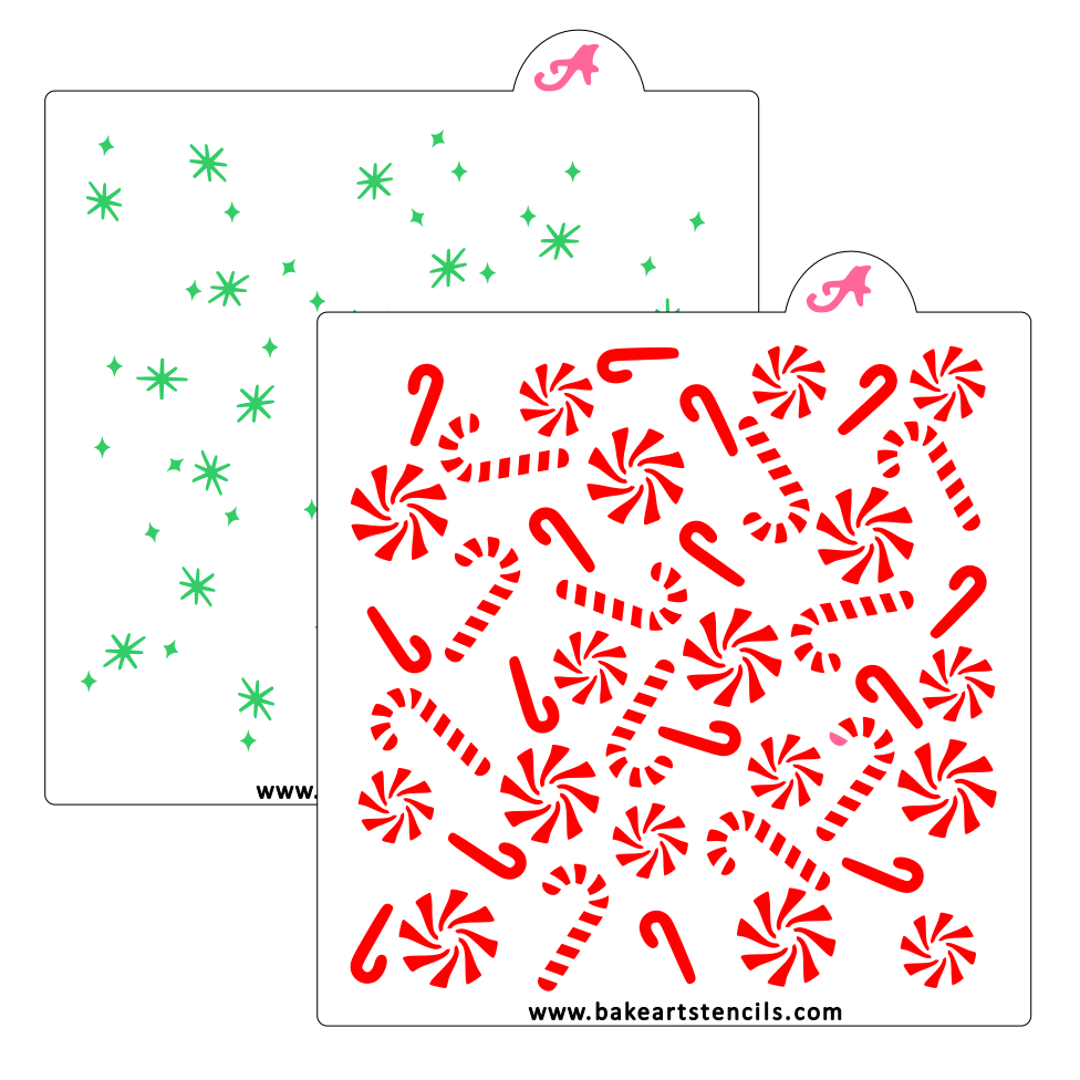 Candy Cane Forest Stencil