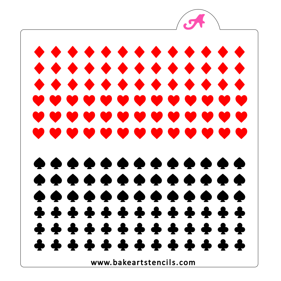 Card Suits Sprinkles Stencil