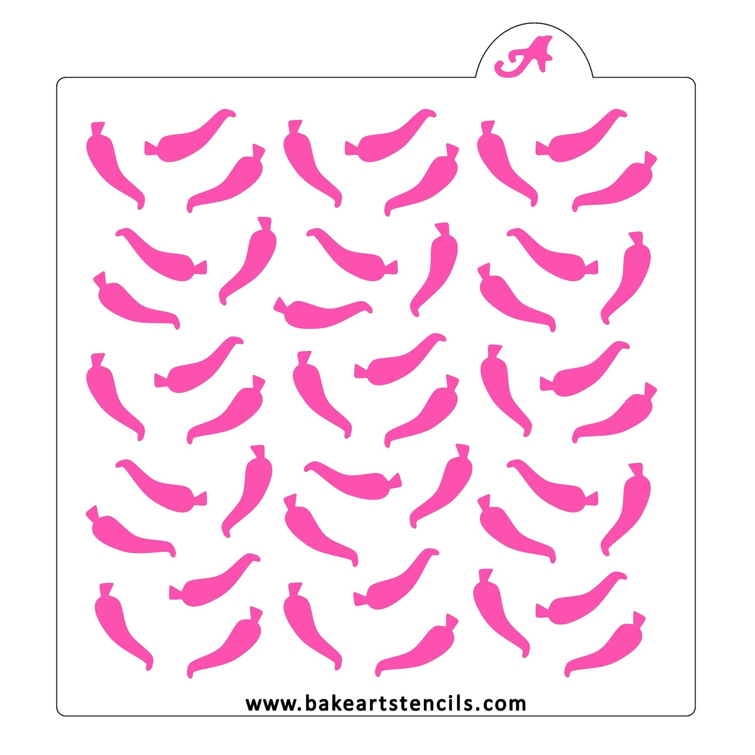 Chili Pepper Pattern Stencil