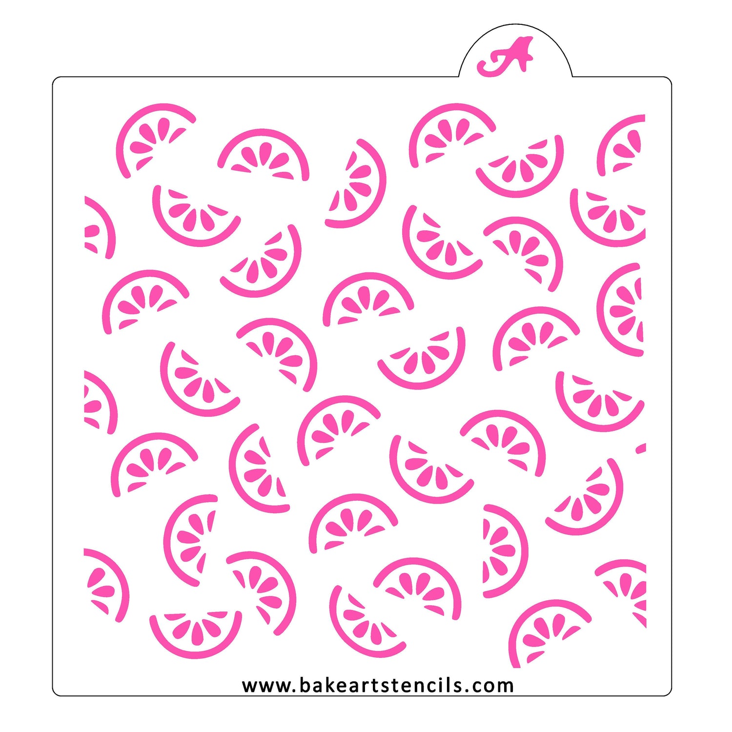 Citrus Slice Pattern Cookie Stencil