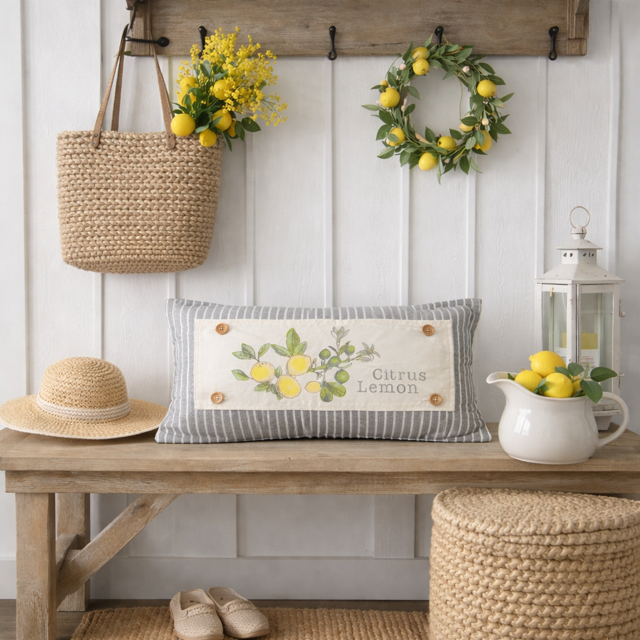 PANEL + RECIPE: RECTANGLE Summer, Lemonade Stand, Sweet, Summertime; CITRUS LEMON