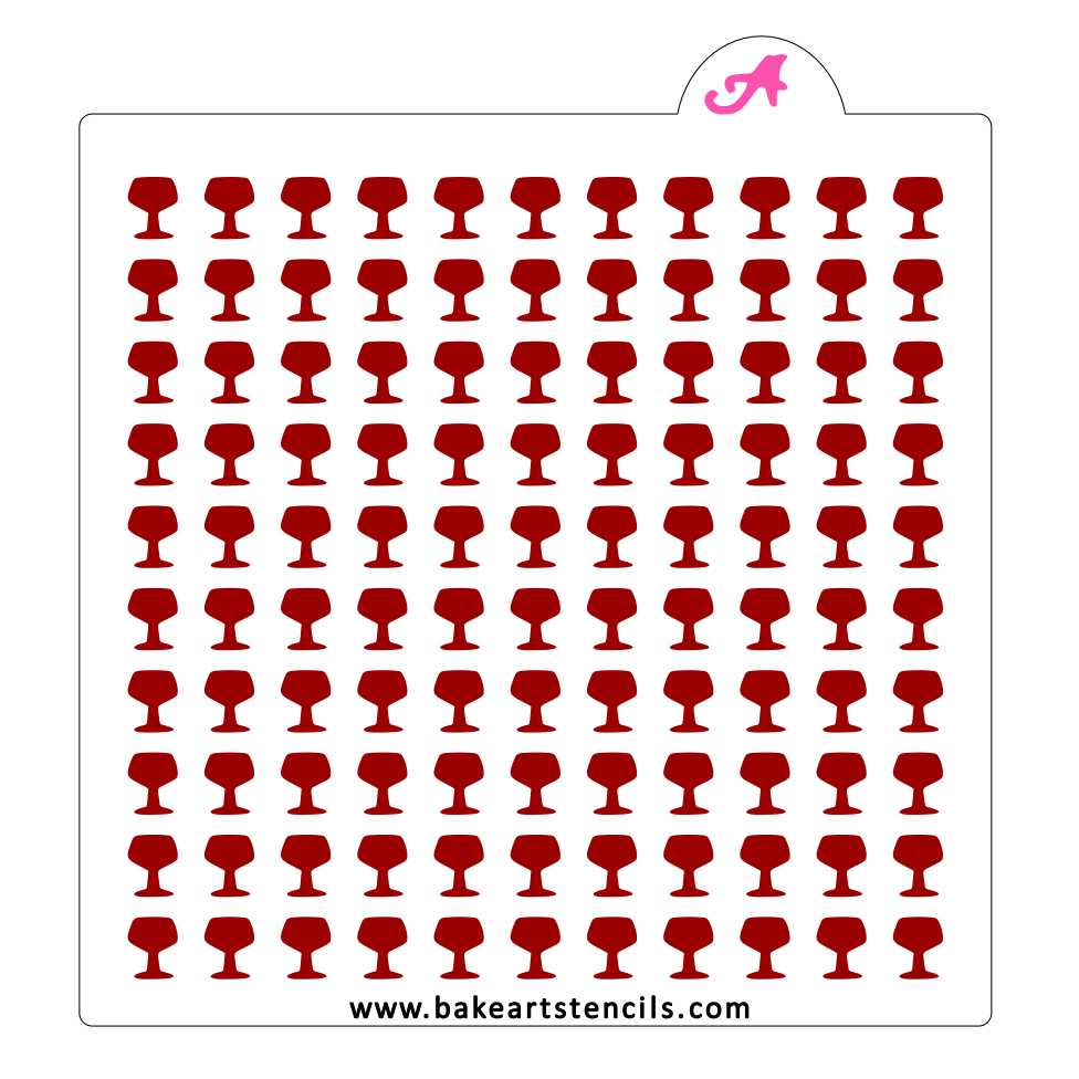 Wine Glass Sprinkles Stencil