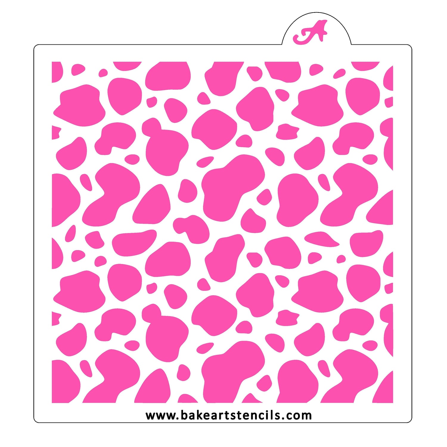 Cow Print Cookie Stencil