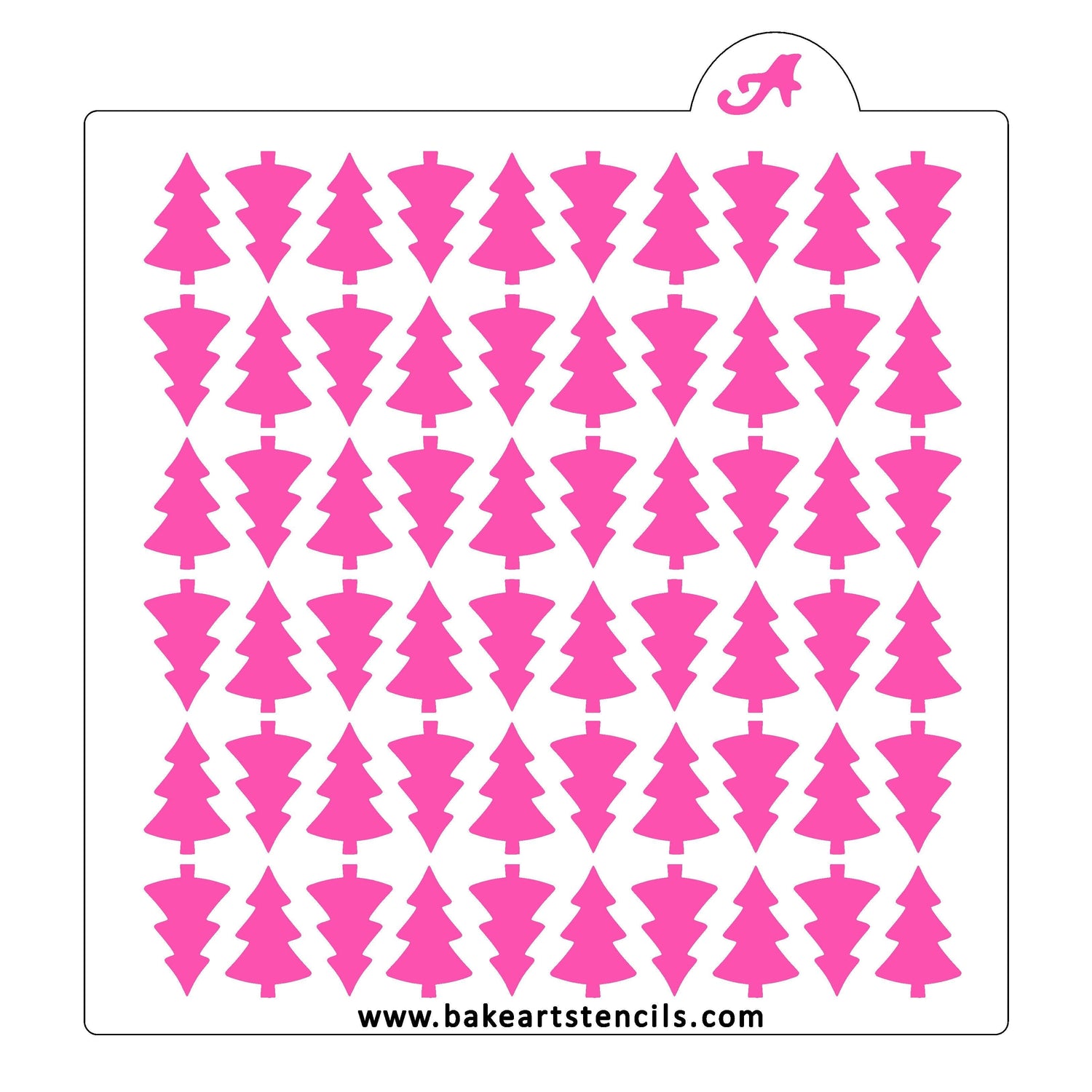 Crisscross Trees Pattern Cookie Stencil