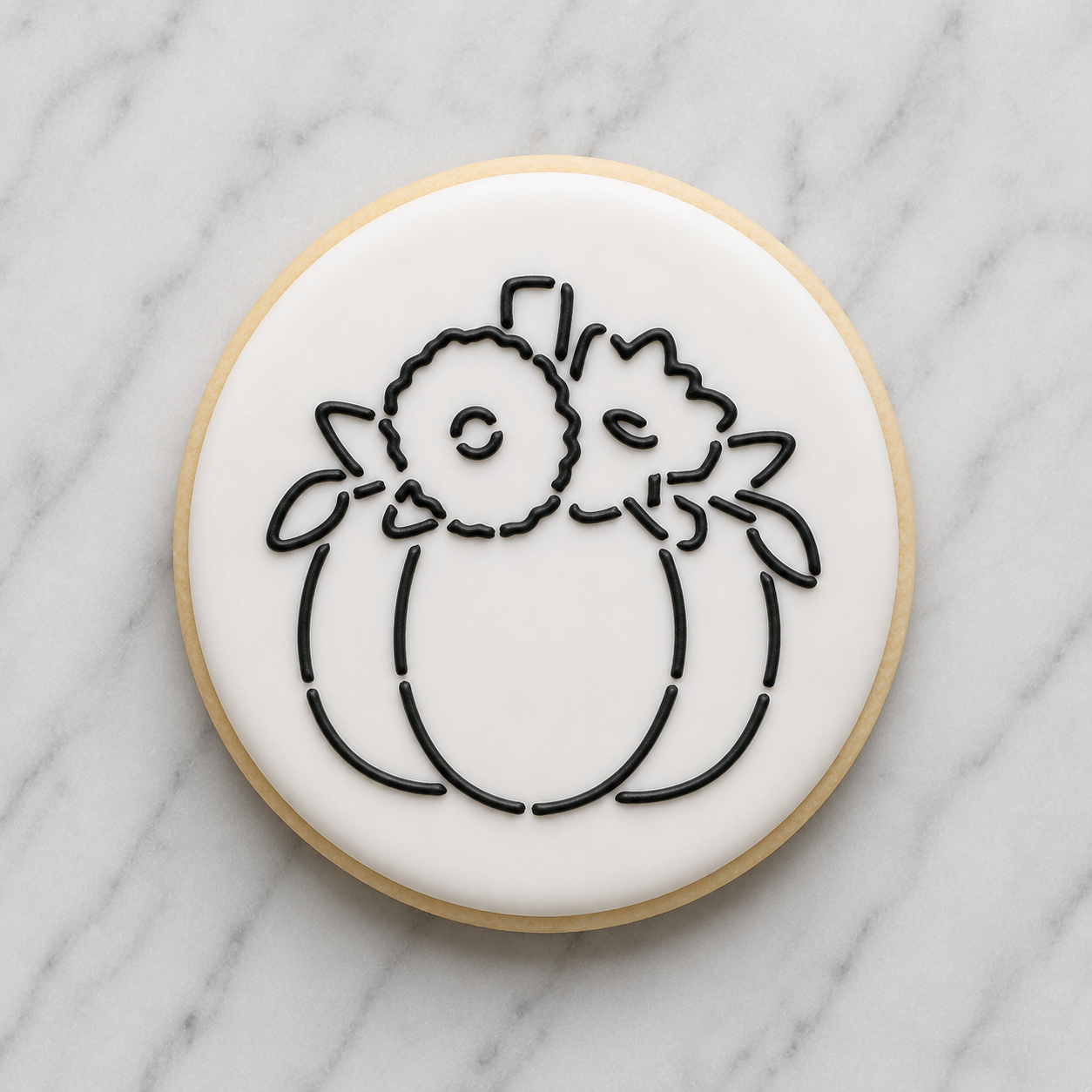 Floral Pumpkin PYO Cookie Stencil