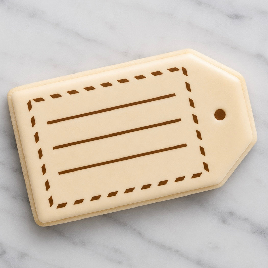 Luggage Tag Cookie Stencil