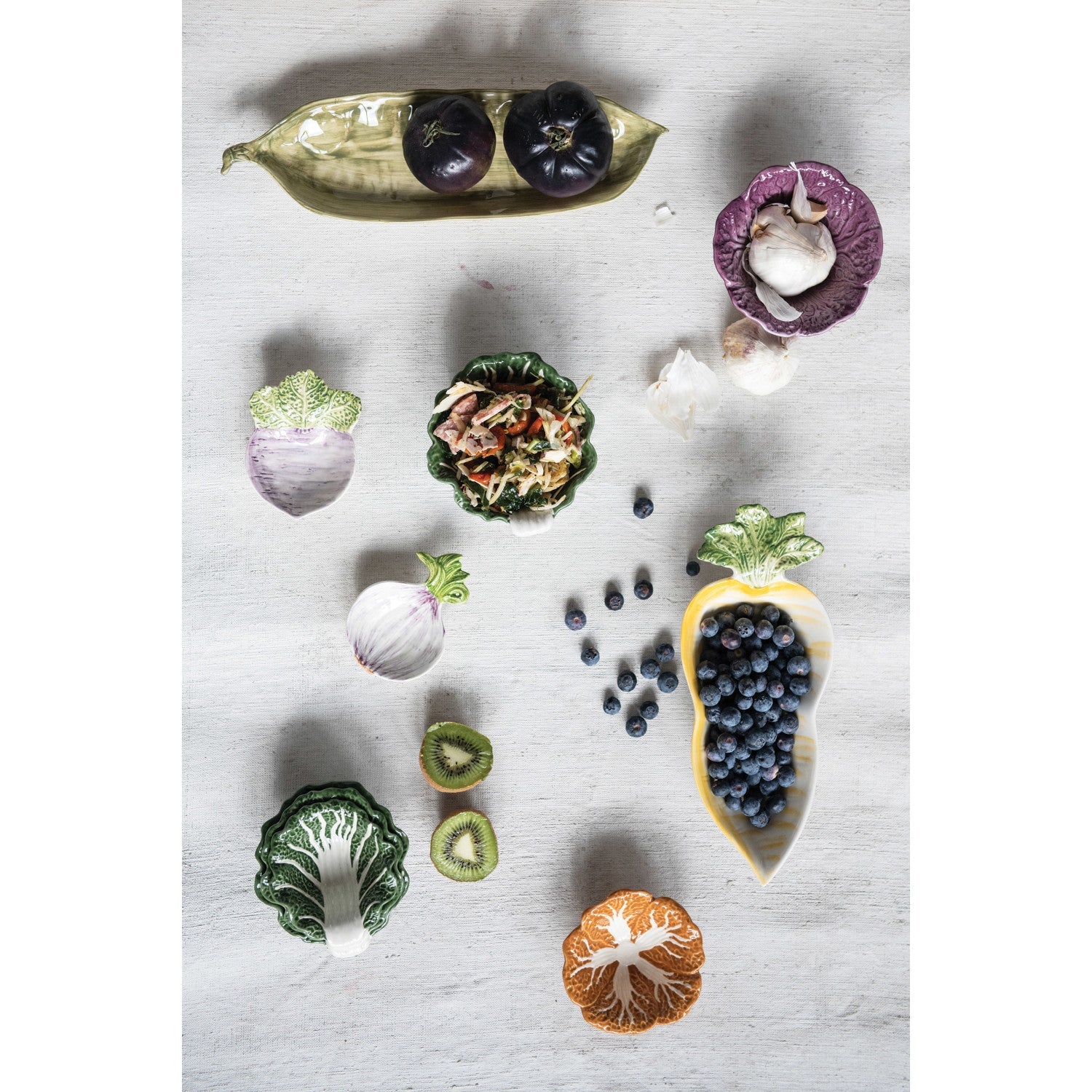 Green Cabbage Nesting Bowls | Set of 4