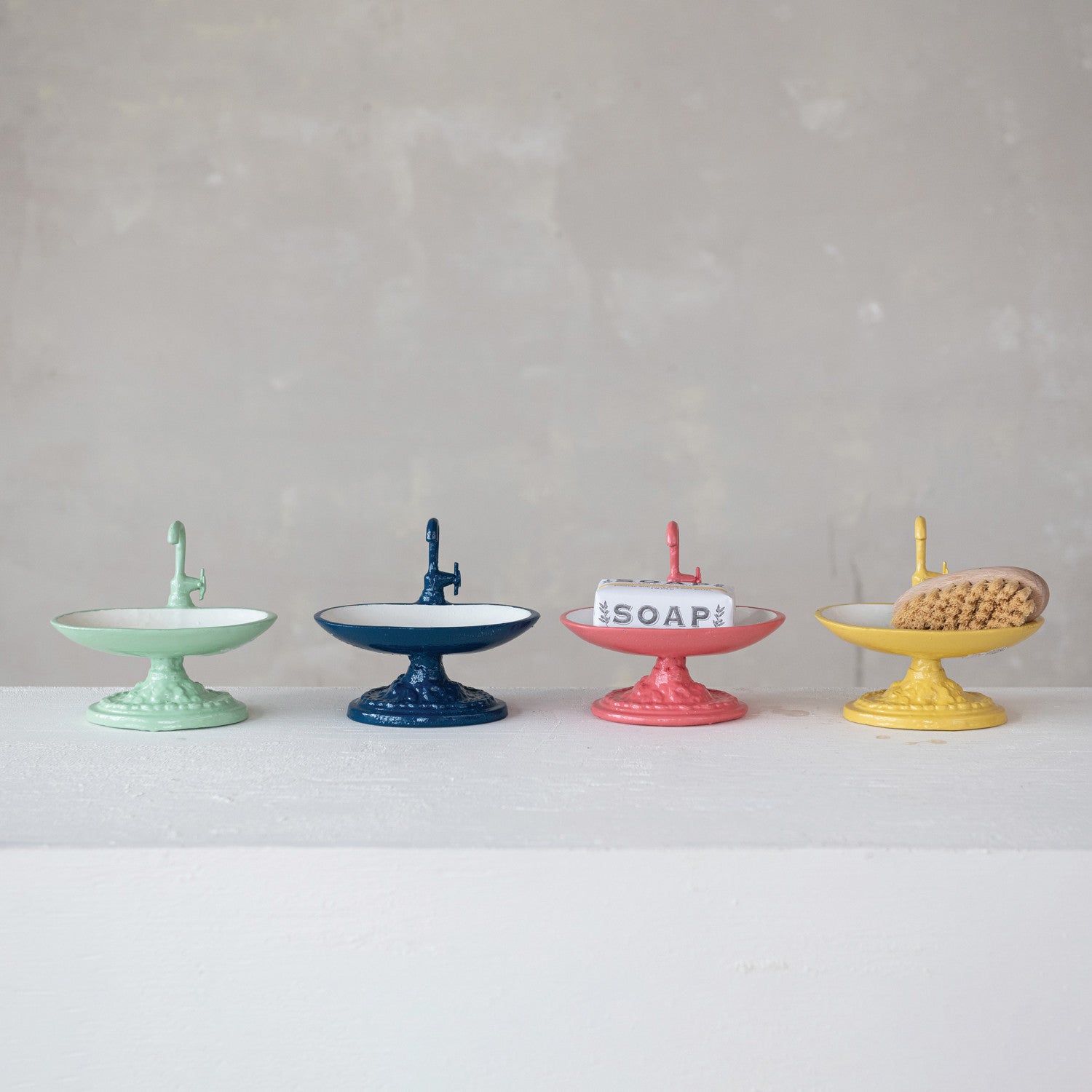 Cast Iron Sink Shaped Sponge & Soap Holder