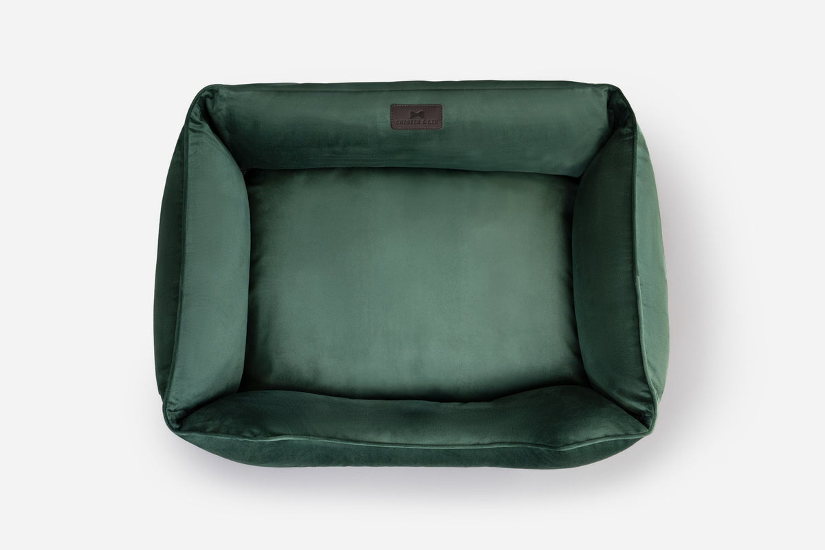 Chester & Lee | Classic Velvet Sleeper Dog Bed Green by Chester & Lee, product image 6