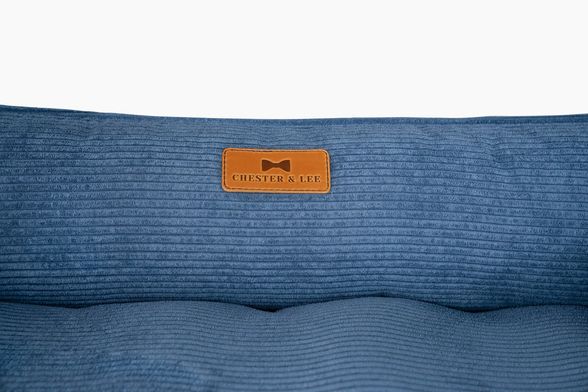 Chester & Lee | Fancy Corduroy Sleeper Dog Bed Blue by Chester & Lee, product image 7
