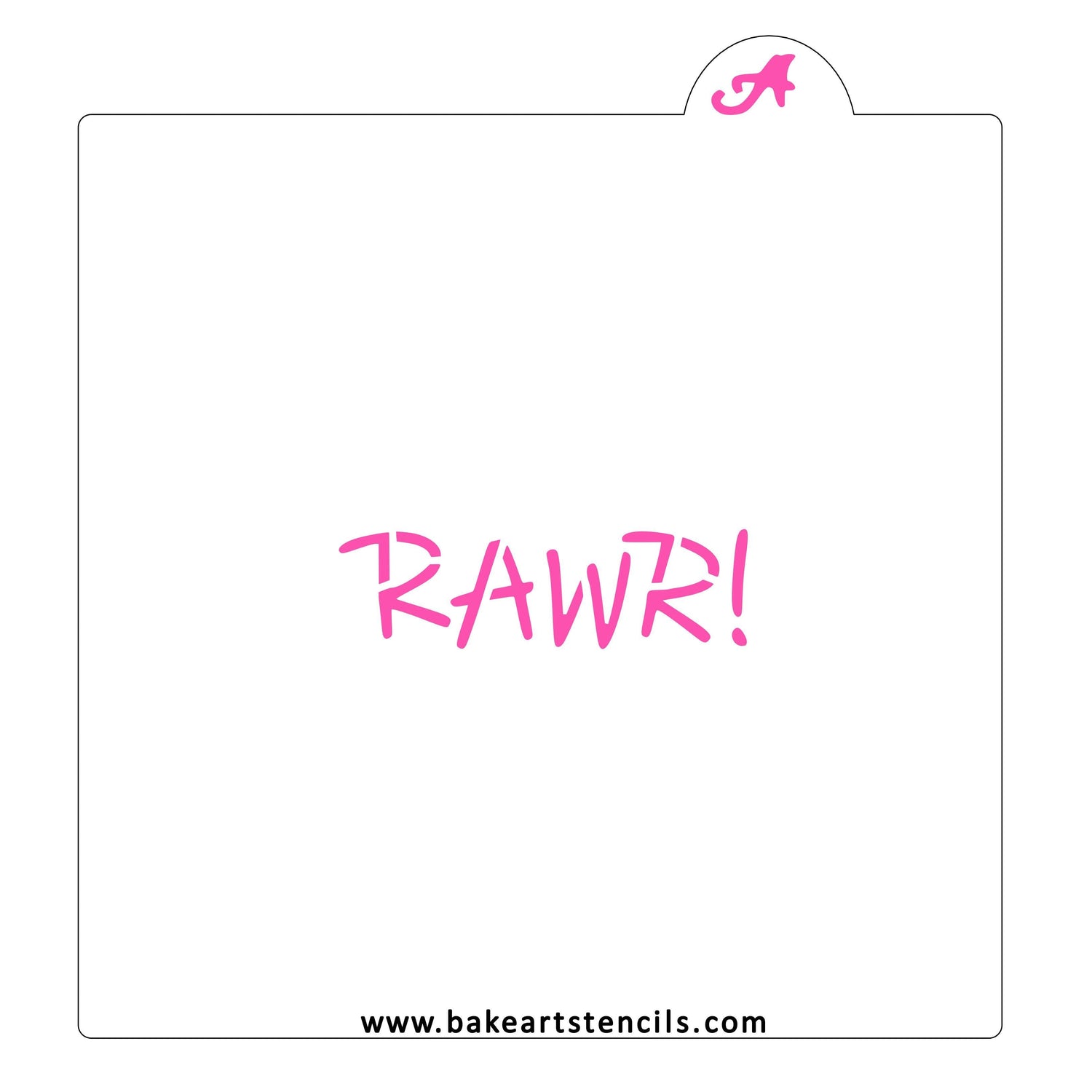 Dinosaur RAWR Cookie Stencil