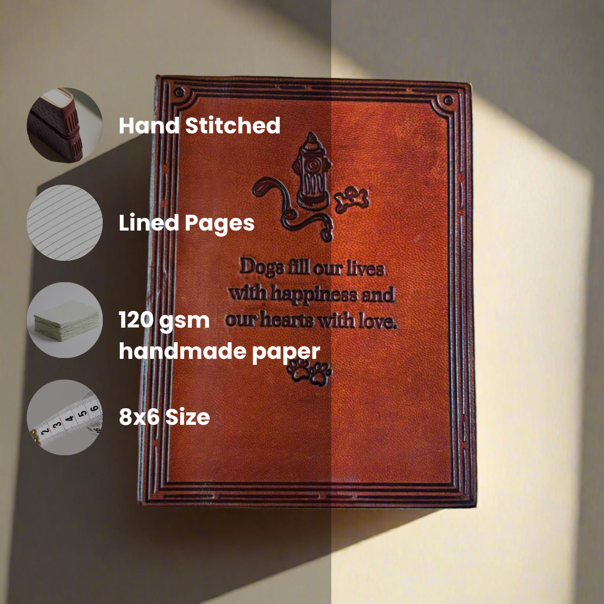 Dog Lover's Leather Journal -