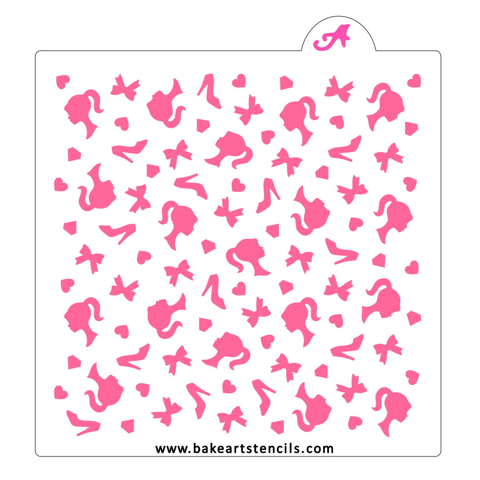 Dolly Party Pattern Stencil