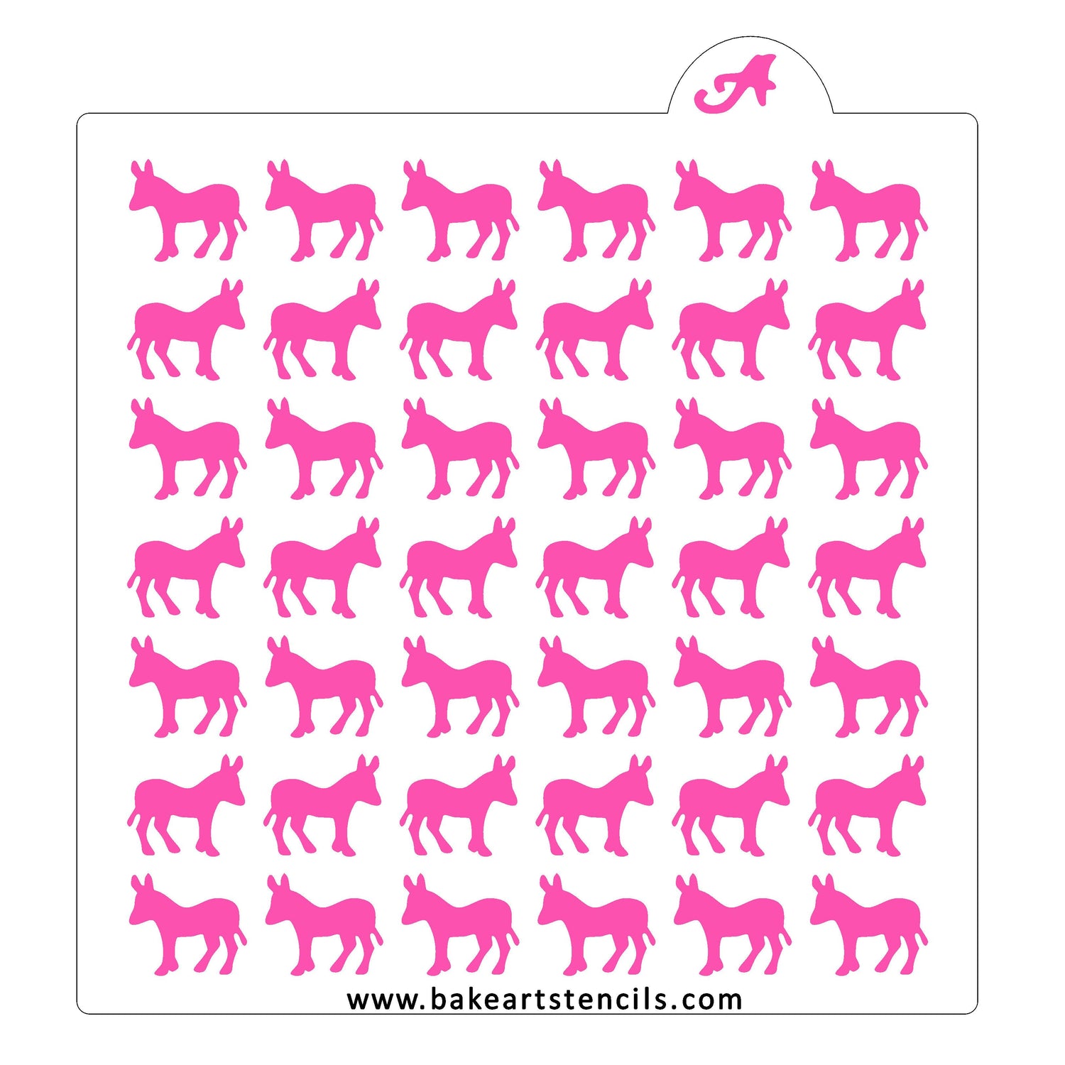 Donkey Pattern Cookie Stencil
