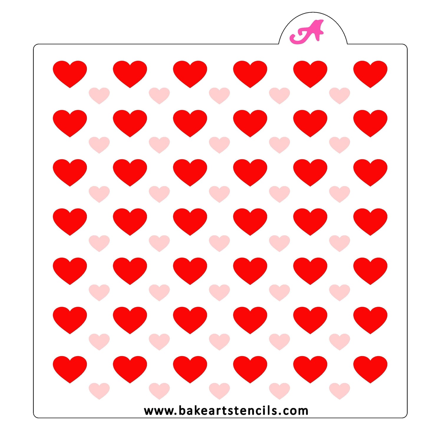 Double Hearts Pattern Stencil