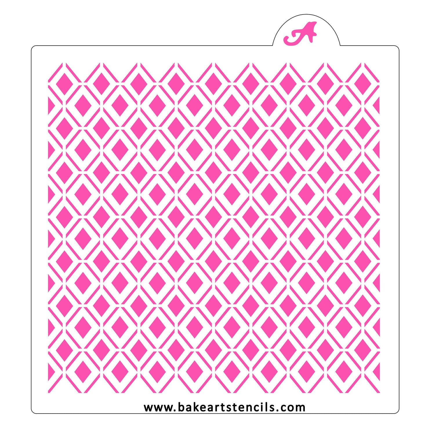 Doubled Diamonds Pattern Stencil