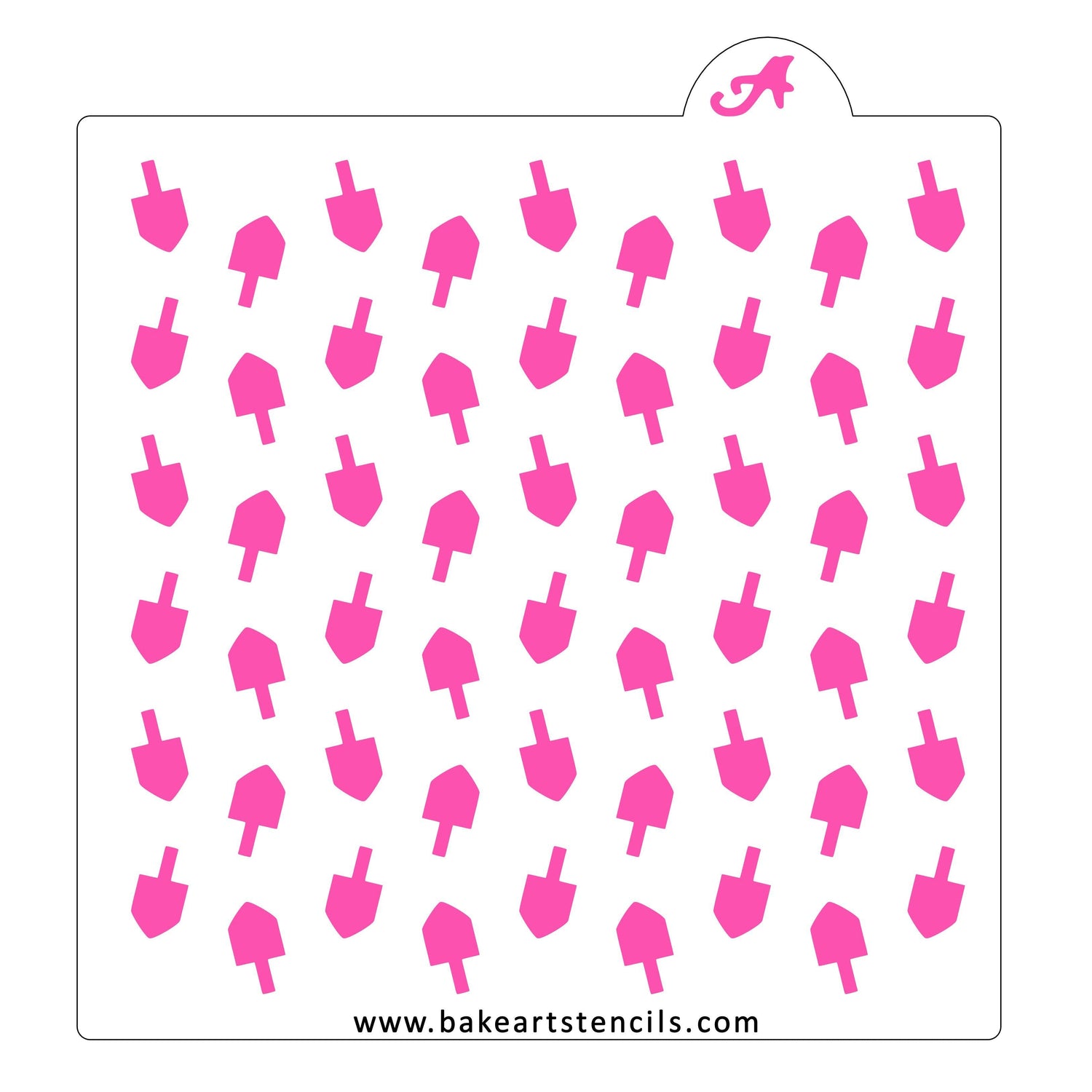 Dreidel Pattern Stencil