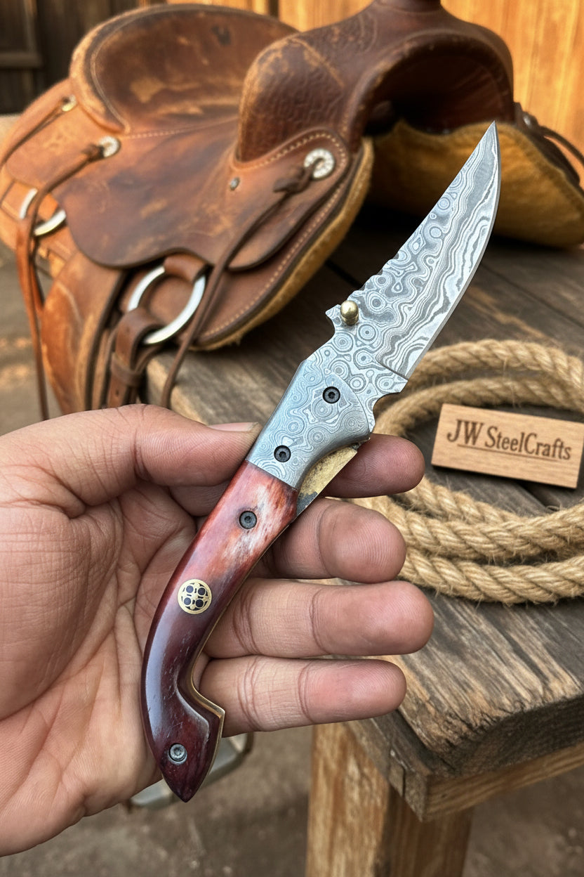 Twilight Burl Folder Knife 7