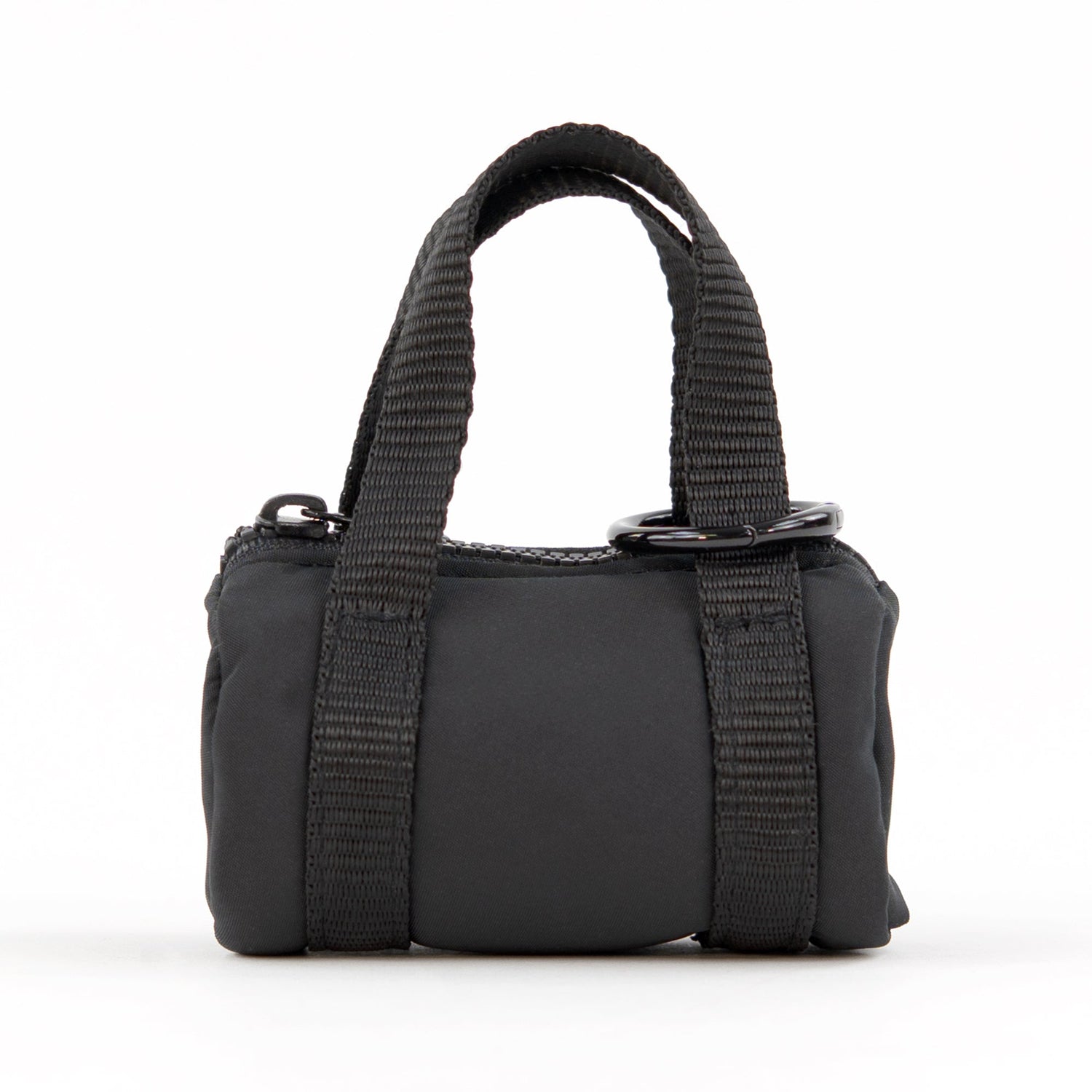 packlab Micro Nano Duffel Keychain - Black Mini Duffel Bag Coin Purse for Lip Balm, Earbuds & Everyday Essentials