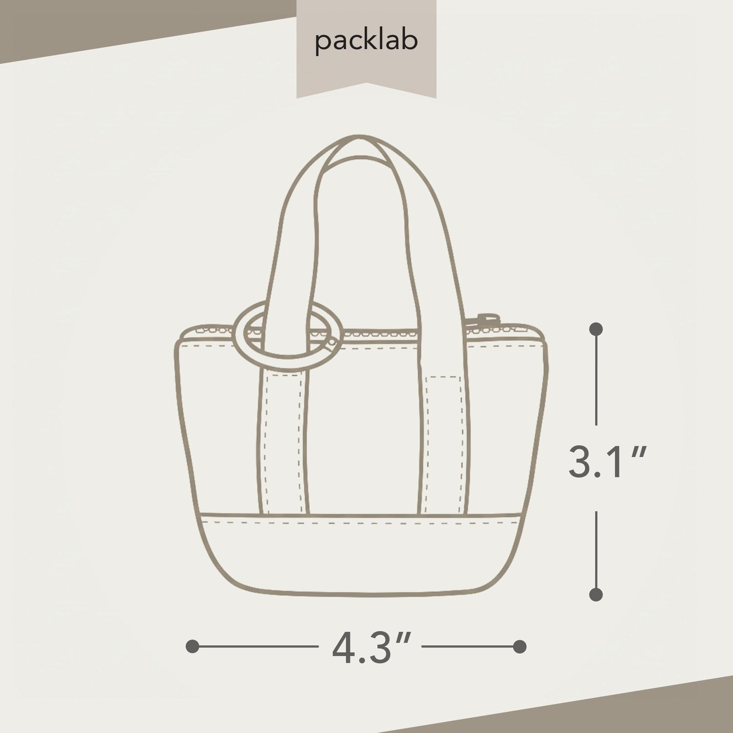 packlab Micro Nano Tote Keychain - Black Mini Tote Bag Coin Purse for Cards, Lip Balm & Everyday Essentials