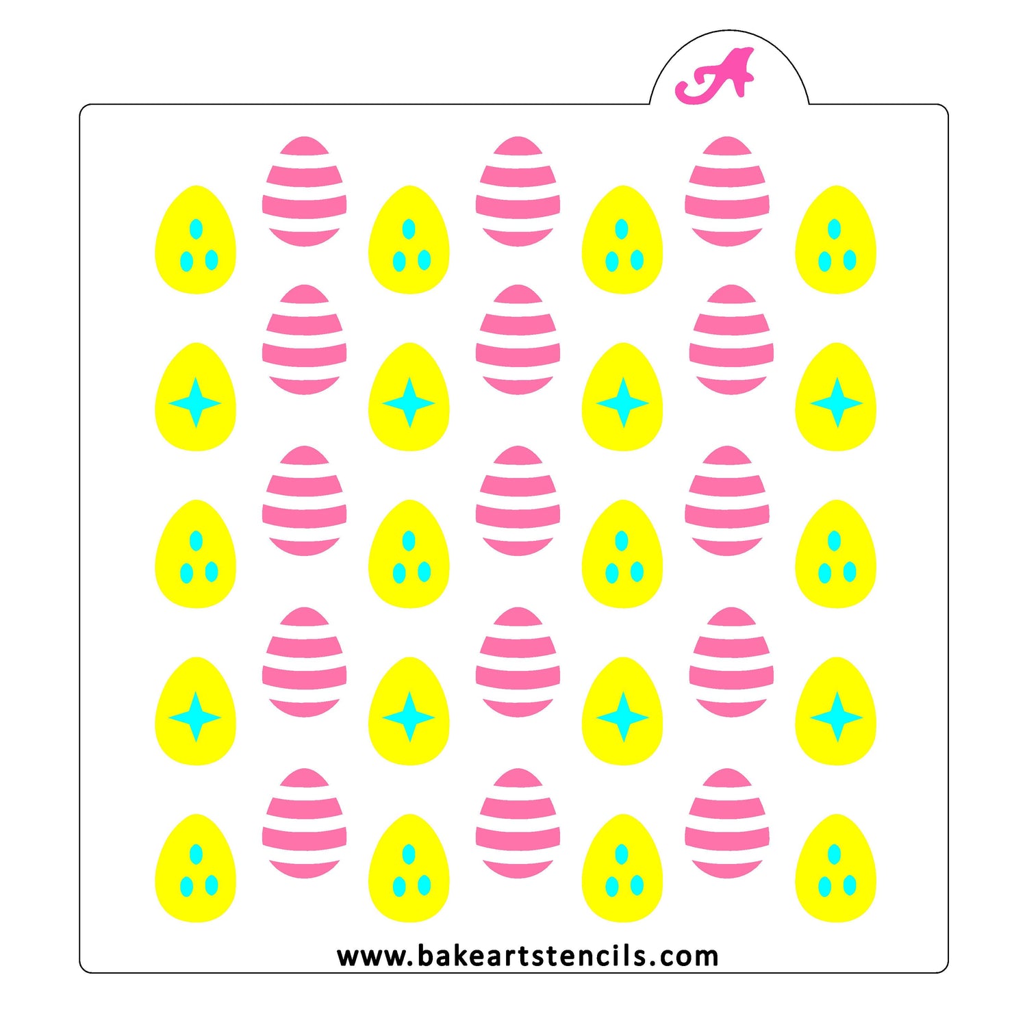 Easter Egg Pattern Cookie Stencil