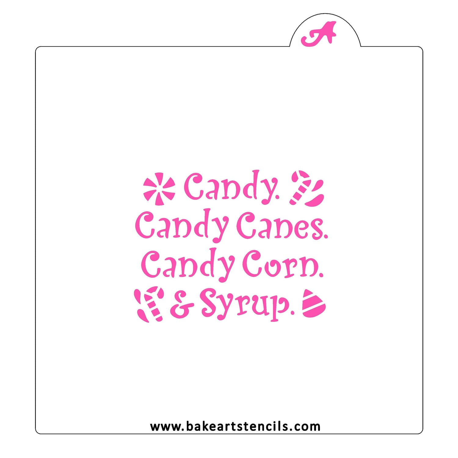 Elf Candy Saying Cookie Stencil