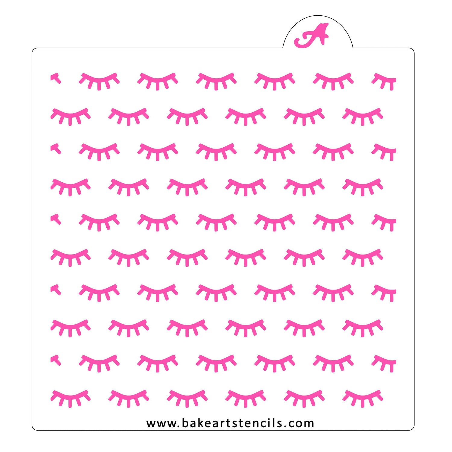 Eyelash Pattern Cookie Stencil
